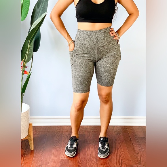 Biker Shorts with Pockets ~ Gray - Picture 4 of 10